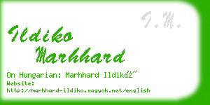 ildiko marhhard business card